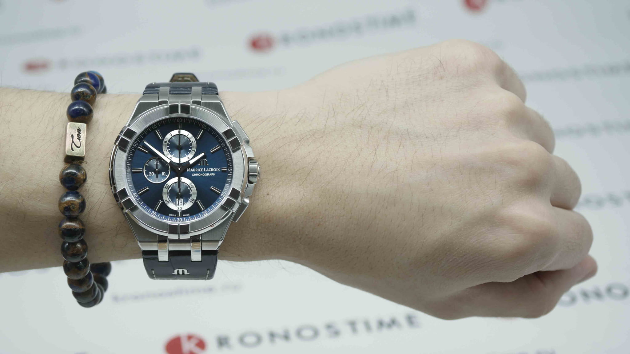 Maurice Lacroix Maurice Lacroix Aikon Chronograph AI1018-SS001-430-1  - задняя крышка сталь металл корпуса, швейцария часы